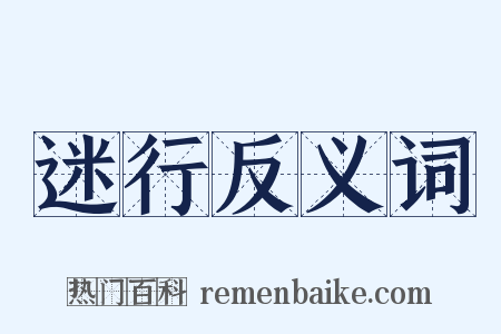 迷行反义词是什么意思的图片